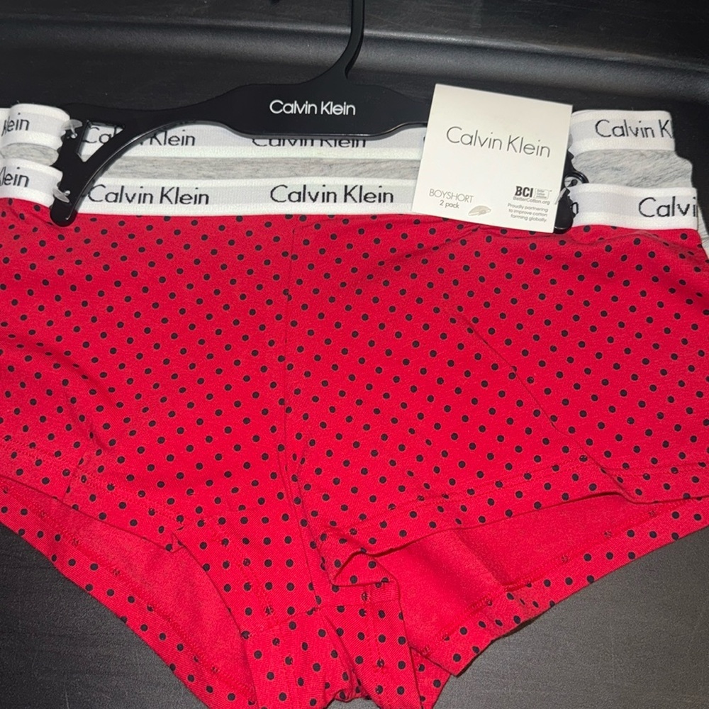 Calvin Klein two pack cotton boy short panties, new
